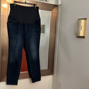 Old Navy — Maternity skinny dark blue jeans petite 14 — only wore a few times.